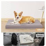 Indestructible Large Dog Bed with Orthopedic Memory Foam 36x27