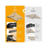 HOMEDEMO 12W x 6H Retractable Patio Awning Manual Alum. Frame Brown