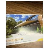 HOMEDEMO 12W x 6H Retractable Patio Awning Manual Alum. Frame Brown