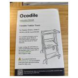 $90 OCODILE Adjustable Foldable Toddler Tower - Folding Tower White