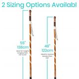 Vive Wooden Walking Stick - Willow Cane for Seniors Hiking