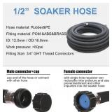 $47 Taisia 1/2" Soaker Hose 100 ft Garden Drip Irrigation Hose