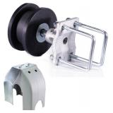 $91 Sliding Gate Rollers, Nylon Cantilever, 4" Sq Post Gate Frame