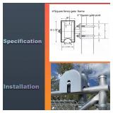 $91 Sliding Gate Rollers, Nylon Cantilever, 4" Sq Post Gate Frame