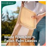 Eco Soul 100 Percent Compostable Palm Leaf Square Plates