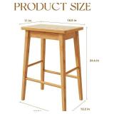 $100 Bamworld Bar Stools Set of 2 Counter Height 24in Backless Bamboo