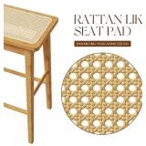 $100 Bamworld Bar Stools Set of 2 Counter Height 24in Backless Bamboo
