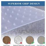 $58 Tydle Chair Mat for Carpet, 60" x 46", Non-Slip, Clear