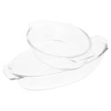 2pcs Glass Serving Plates - Microwave & Oven Safe, Heat Resistant
