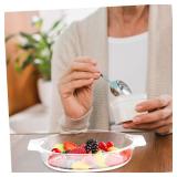 2pcs Glass Serving Plates - Microwave & Oven Safe, Heat Resistant