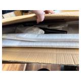 $90 42in Wall Mounted Clothes Rack with Walnut Wood Shelf, Heavy Duty