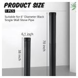 $152 1 Pc 6" Stove Pipe Telescoping 38"-70" Chimney Connector