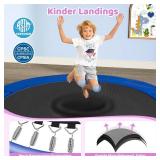 $130 55-Inch Trampoline with Enclosure, 6-in-1, Anti-Rust Tubes