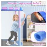 $130 55-Inch Trampoline with Enclosure, 6-in-1, Anti-Rust Tubes