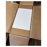 $130 Maupvit Shoe Storage Cabinet with 2 Flip Louvered Doors, White