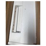 $130 Maupvit Shoe Storage Cabinet with 2 Flip Louvered Doors, White