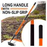 Garden Hoe Tool, 58-Inch Fiberglass Long-Handle Hoe for Weeding