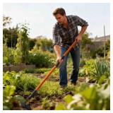 Garden Hoe Tool, 58-Inch Fiberglass Long-Handle Hoe for Weeding