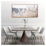 $144 Framed Wall Art ReedSeascape Nature Canvas for Bedroom 29 x 58"