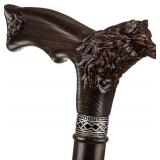 $99 Asterom Walking Cane - Handmade Wolf Cane, Wooden, Carved, Unique