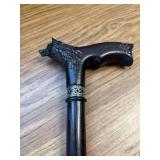 $99 Asterom Walking Cane - Handmade Wolf Cane, Wooden, Carved, Unique