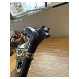 $99 Asterom Walking Cane - Handmade Wolf Cane, Wooden, Carved, Unique