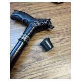 $99 Asterom Walking Cane - Handmade Wolf Cane, Wooden, Carved, Unique