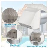 $67 10" Hooded Wall Vent with Screen and Damper, Exhaust Vent Cover