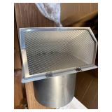 $67 10" Hooded Wall Vent with Screen and Damper, Exhaust Vent Cover