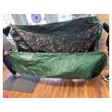 Leaf Tarp 9x9 Ft, Reusable Waterproof Poly Tarp with 4 Drawstrings