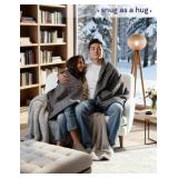 YnM 15lbs Weighted Blanket, 48x72in, Twin/Full, Dark Grey