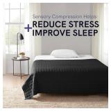 YnM 15lbs Weighted Blanket, 48x72in, Twin/Full, Dark Grey