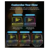 LED Note Board 7 Colors 13.7x10 Acrylic Dry Erase with Light Stand