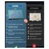 LED Note Board 7 Colors 13.7x10 Acrylic Dry Erase with Light Stand