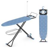 $80 KINGBOARD Ironing Board, Compact with Thick Cover, 7 Heights, Blue