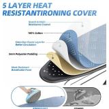 $80 KINGBOARD Ironing Board, Compact with Thick Cover, 7 Heights, Blue