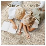 $300 12x15 Washable Area Rug, Brown Neutral Abstract, Non-Slip