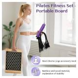 3-in-1 Pilates Set: Wooden Incline Board with Bands