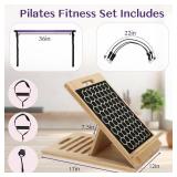 3-in-1 Pilates Set: Wooden Incline Board with Bands