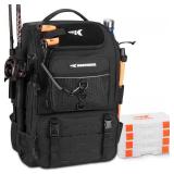 $76 KastKing KarryAll Tackle Backpack with Rod Holder, 4 Boxes, 40/26L