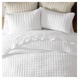 $50 WDCOZY Off White King Size Quilt Bedding Set with Shams, 104x90