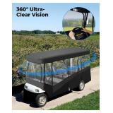 $110 KEMIMOTO Golf Cart Enclosure, 4/6 Passenger Rain Cover, 600D