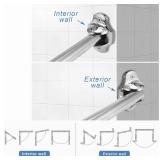TENOVEL Curved Shower Curtain Rod 42-73 in Adjustable Chrome