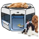 $98 X-ZONE PET Foldable Dog/Cat Playpen, 600D Oxford, Zipper Top