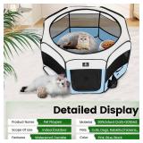 $98 X-ZONE PET Foldable Dog/Cat Playpen, 600D Oxford, Zipper Top
