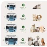 $98 X-ZONE PET Foldable Dog/Cat Playpen, 600D Oxford, Zipper Top