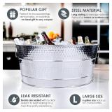 $80 BREKX Aspen Oval Stainless Steel Beverage Tub, 25-Quart