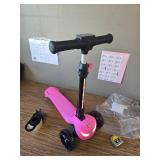$150 3-Wheel Kids Scooter, LCD, Lights, Throttle, 5 mph, Foldable