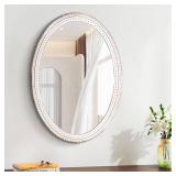 $90 Wood Oval Mirror 20x28 Inch Farmhouse Decorative Wall Mirror