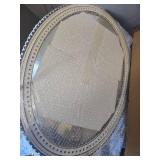 $90 Wood Oval Mirror 20x28 Inch Farmhouse Decorative Wall Mirror
